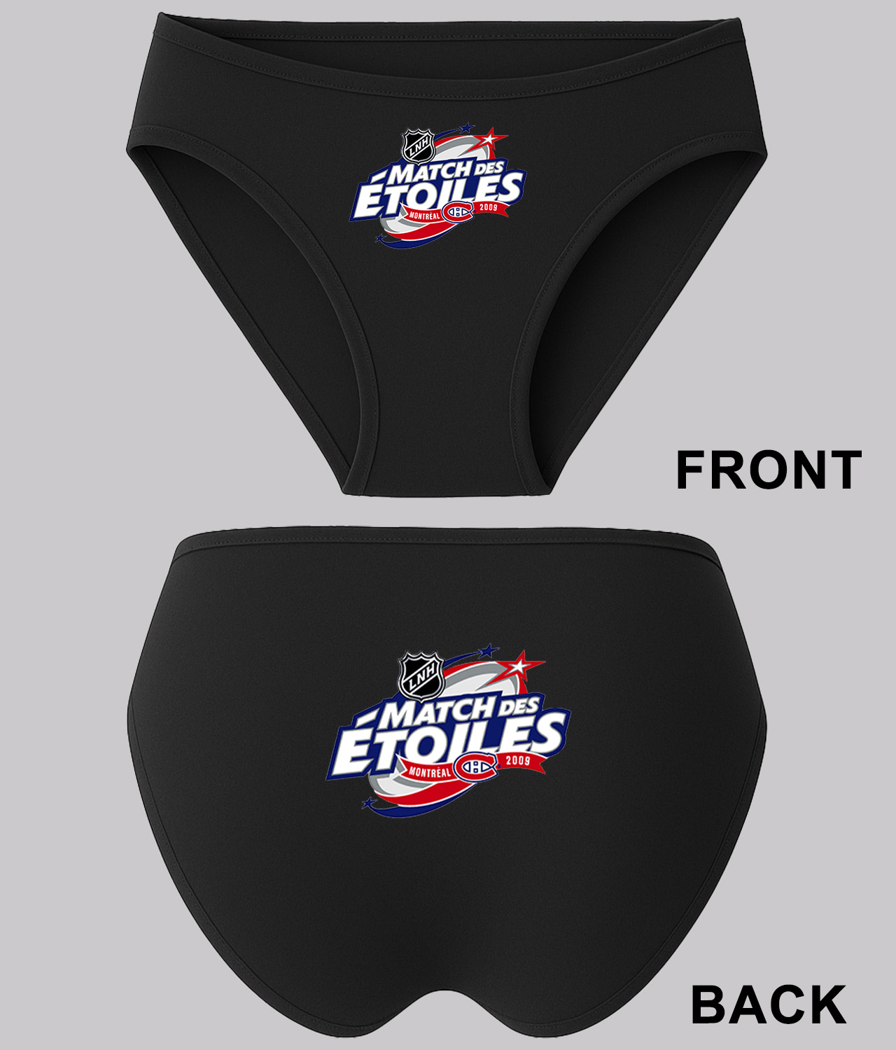 2009 NHL All-Star Game - 2009 LNH Match Des Etoiles - Ontario - Montreal Canadiens Hockey Logo Customized Design on Women's Bikini Brief Underwear