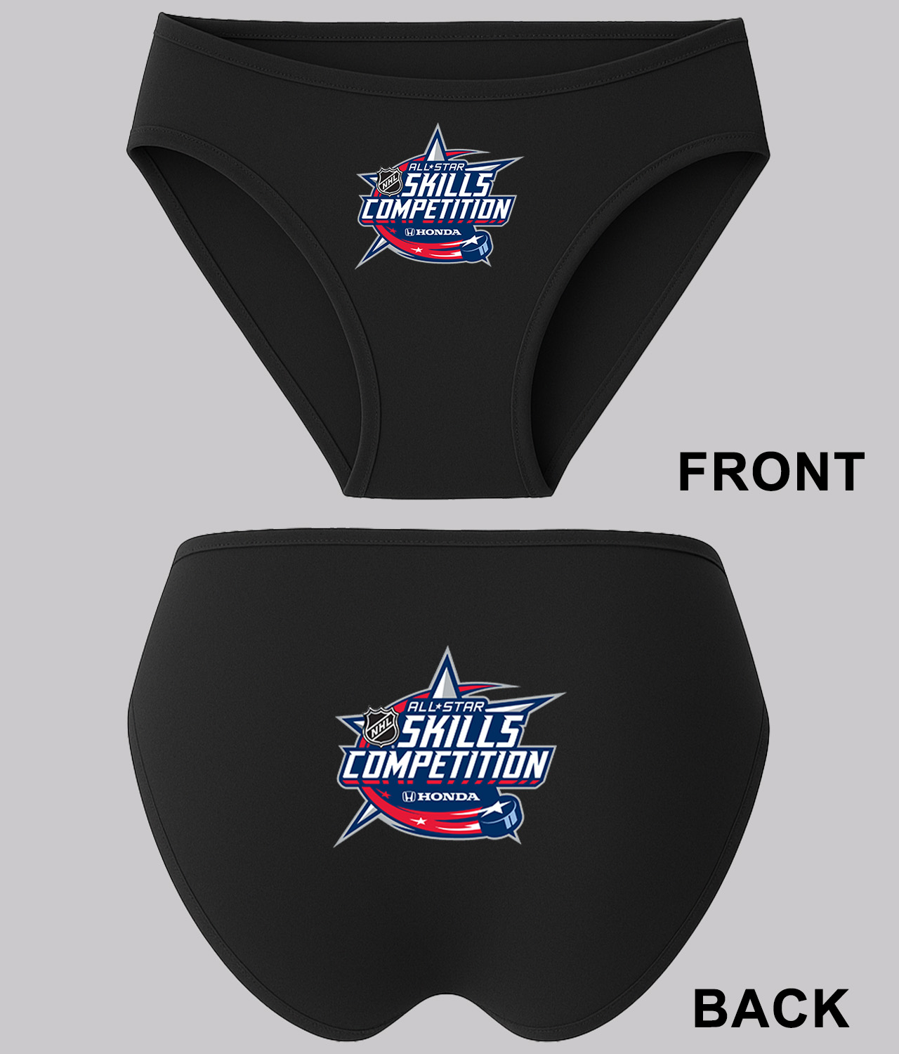 NHL All-Star Game Skills Competition Honda 2015 Hockey Logo Symbol Emblem Customized Design on Women's Bikini Brief Underwear