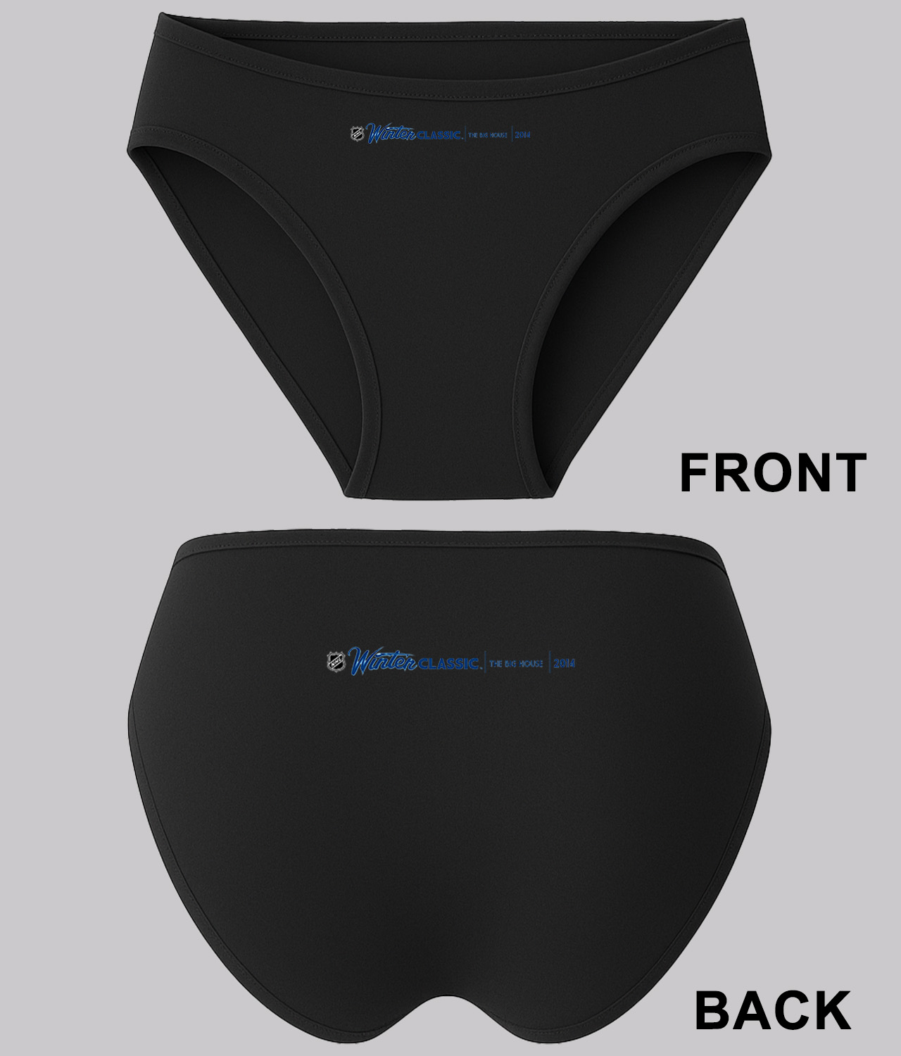 NHL Winter Classic The Big House 2014 Hockey Logo Symbol Emblem Customized Design on Women's Bikini Brief Underwear
