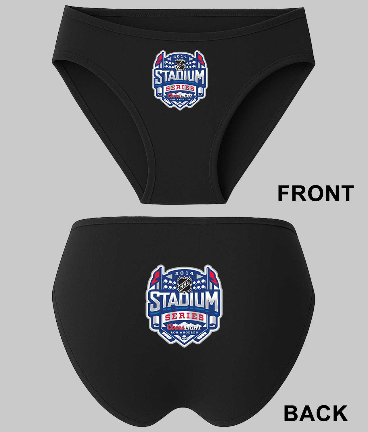 2014 NHL Stadium Series Los Angeles Hockey Logo Symbol Emblem Customized Design on Women's Bikini Brief Underwear
