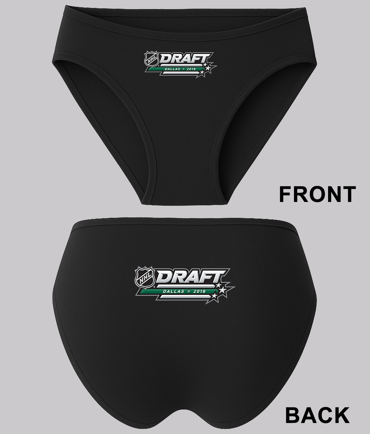 NHL Draft Alternate 2018 Dallas Hockey Logo Symbol Emblem Customized Design on Women's Bikini Brief Underwear