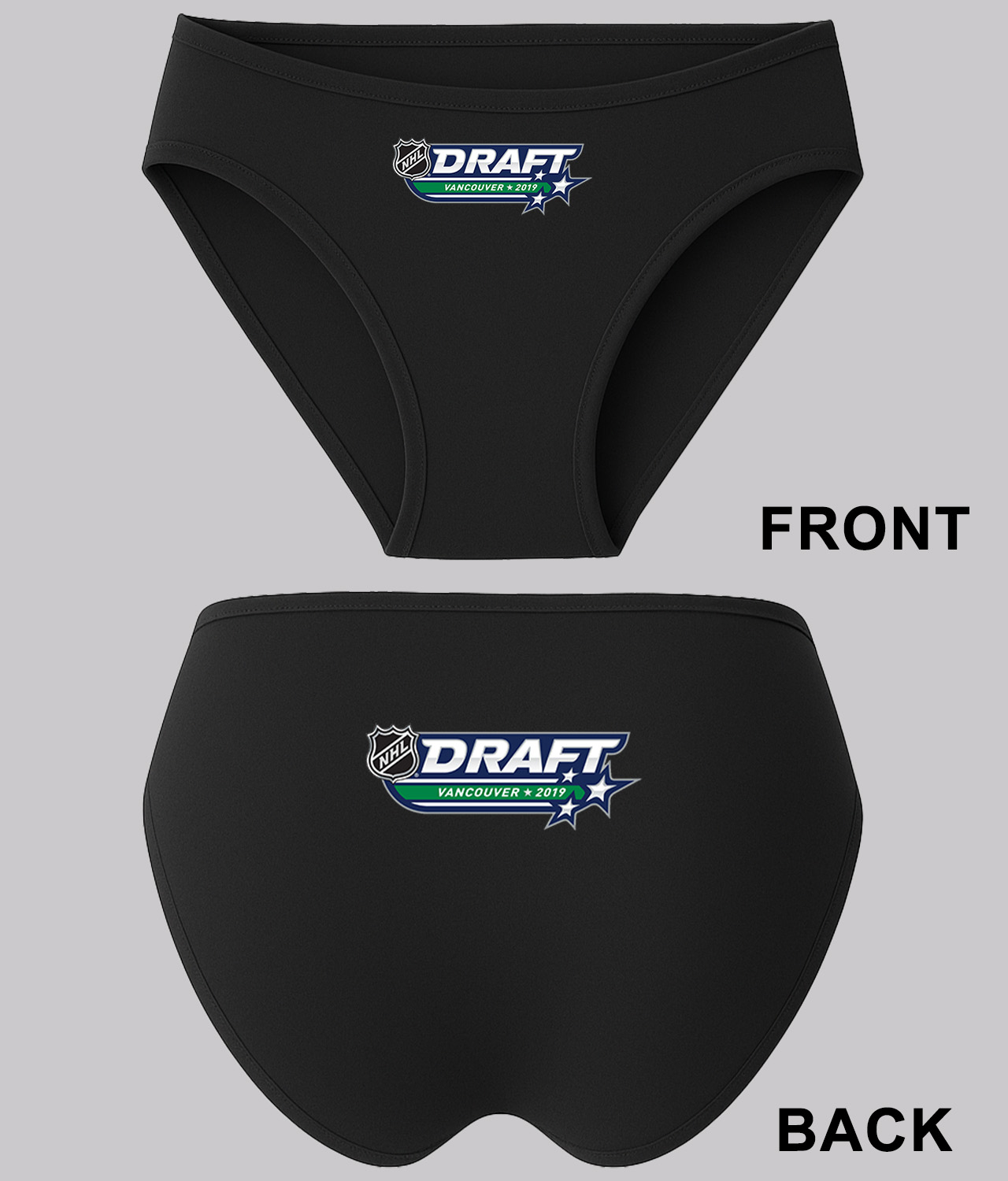 NHL Draft Alternate Vancouver 2019 Hockey Logo Symbol Emblem Customized Design on Women's Bikini Brief Underwear