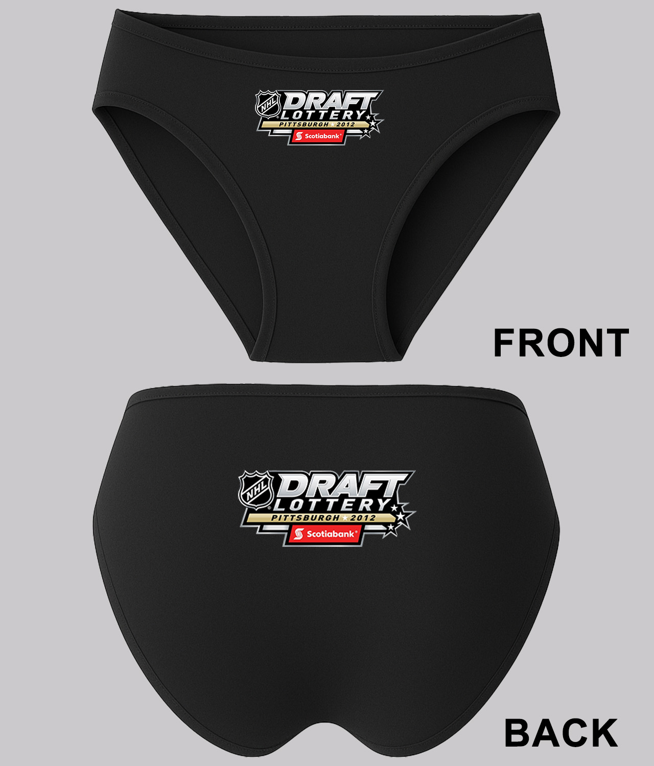 2012 Scotiabank NHL Draft Lottery Hockey Logo Symbol Emblem Customized Design on Women's Bikini Brief Underwear