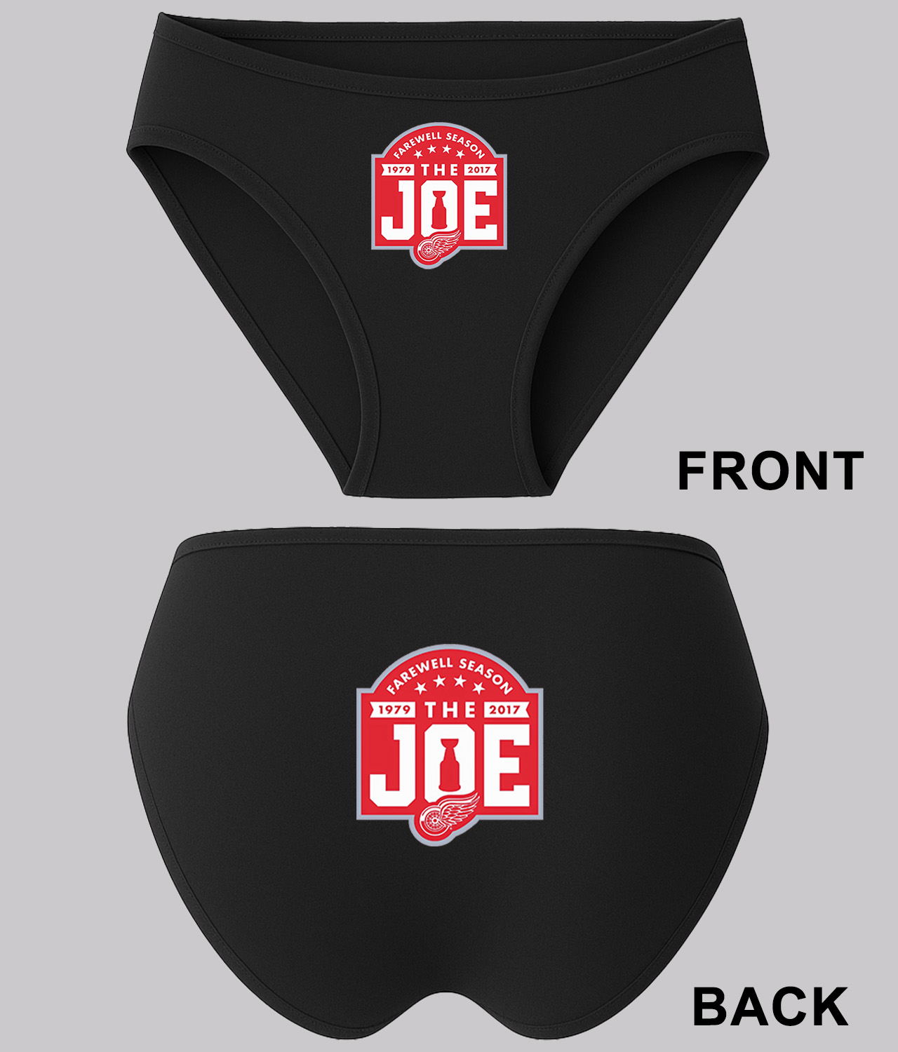 Farewell Season Of The Joe Detroit Red Wings 2017 Hockey Logo Symbol Emblem Customized Design on Women's Bikini Brief Underwear