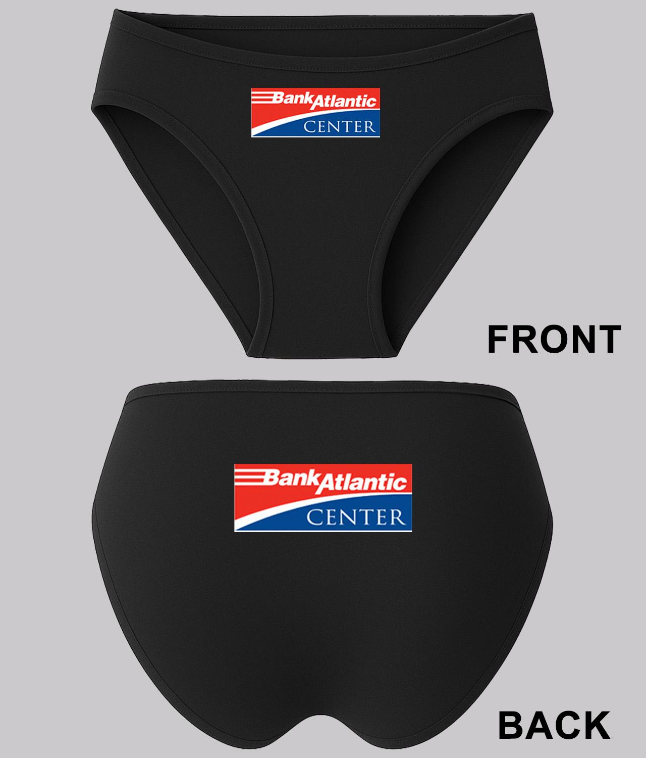 Florida Panthers Bank Atlantic Center Stadium Hockey Logo Symbol Emblem Customized Design on Women's Plus Size Bikini Brief Underwear