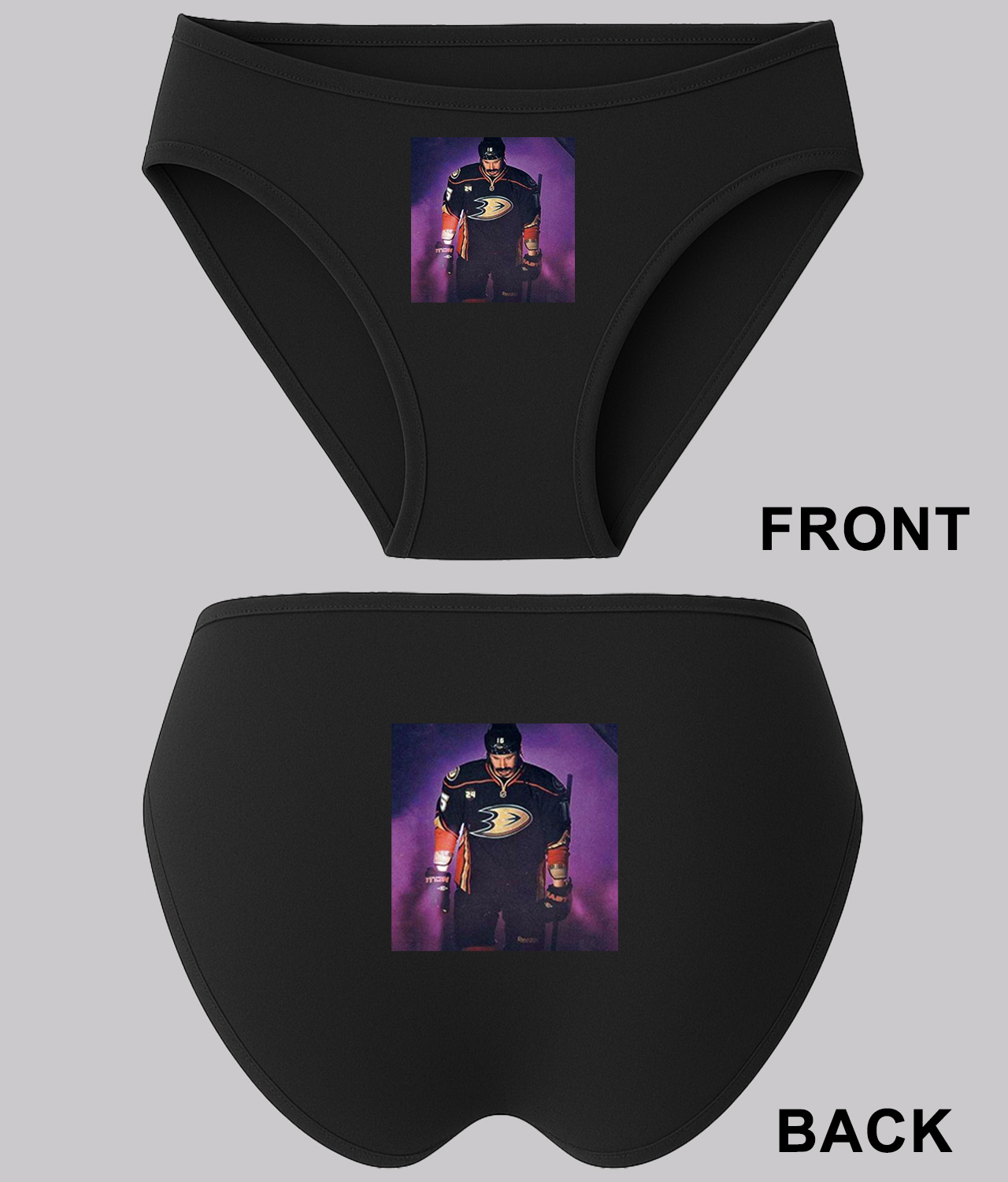 2011 Anaheim Ducks George Parros Photo Hockey Logo Symbol Emblem Customized Design on Women's Plus Size Bikini Brief Underwear