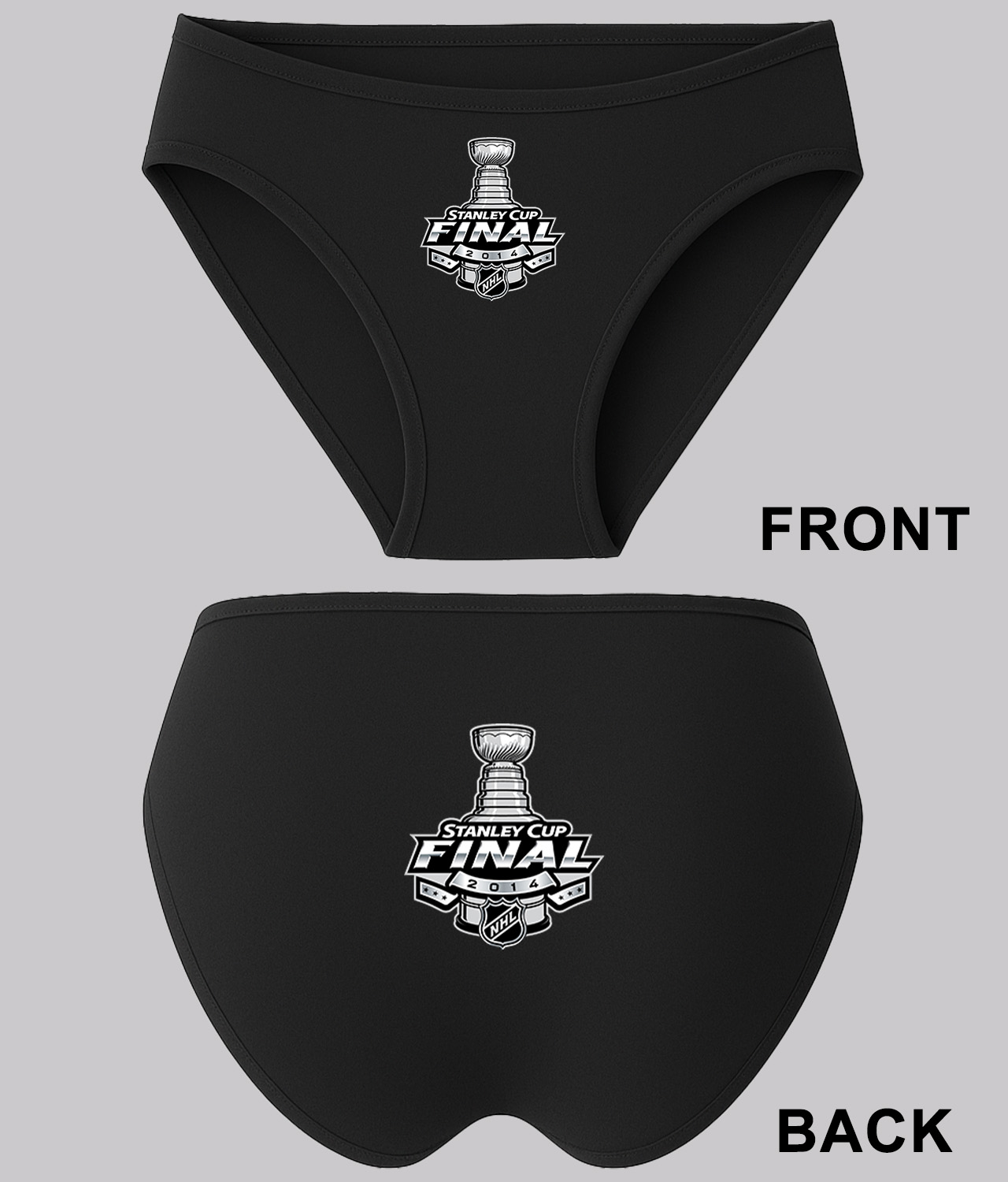 2014 NHL Stanley Cup Final - Los Angeles Kings Vs New York Rangers Hockey Logo Emblem Customized Design on Women's Plus Size Bikini Brief Underwear