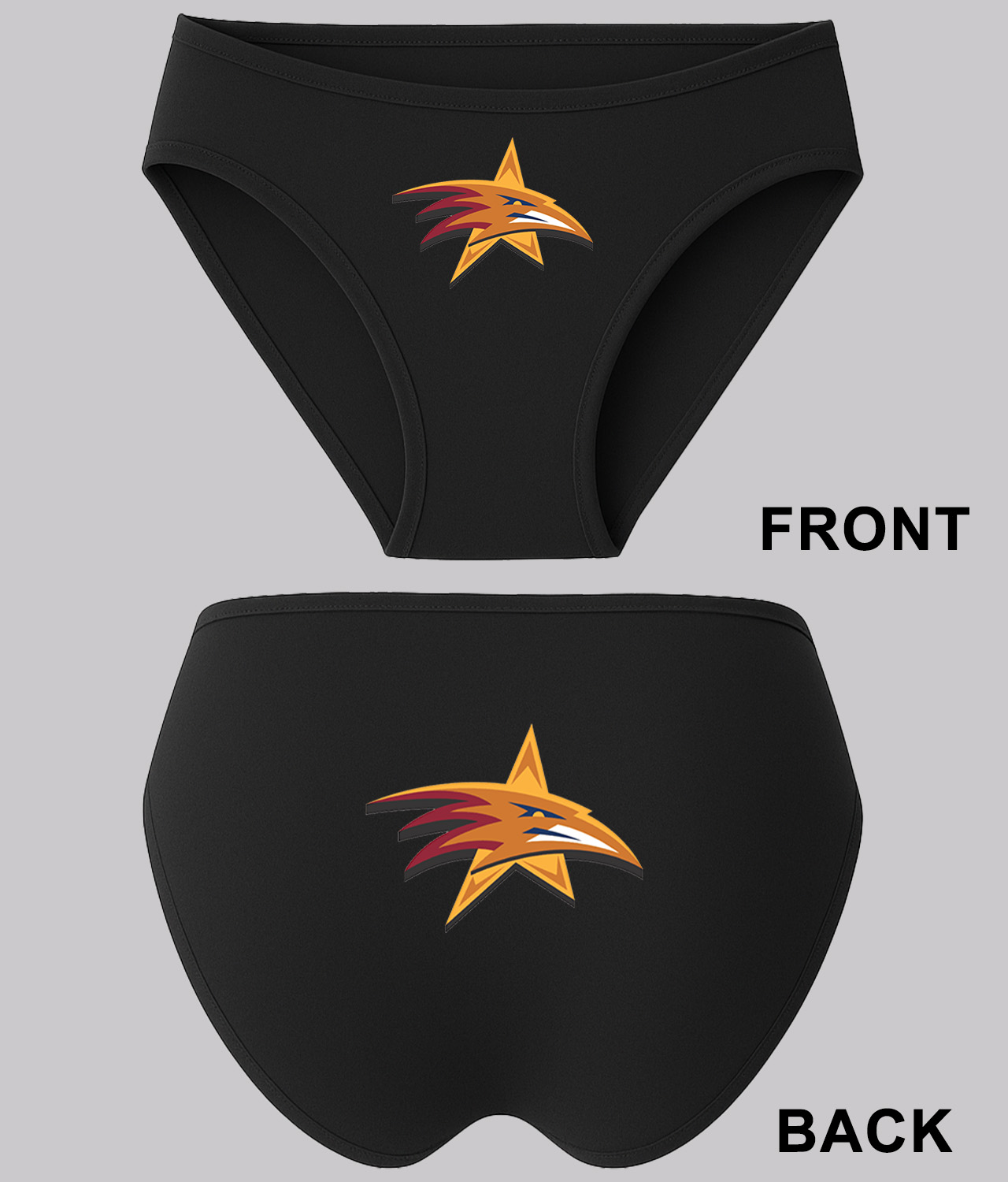 Cancelled 2005 NHL All-Star Game Hockey Logo Symbol Emblem Customized Design on Women's Plus Size Bikini Brief Underwear