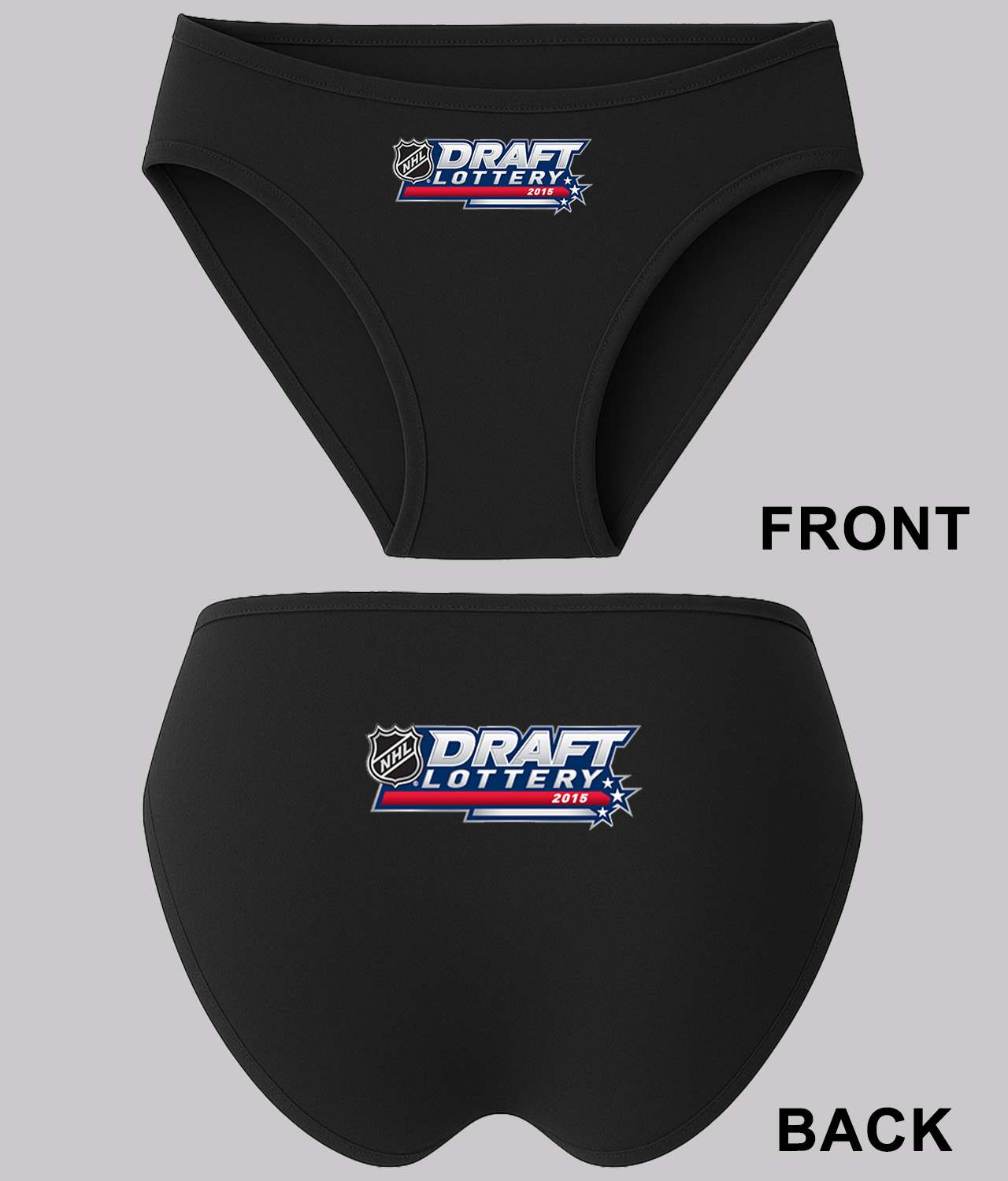 2015 NHL Draft Lottery Hockey Logo Symbol Emblem Customized Design on Women's Plus Size Bikini Brief Underwear