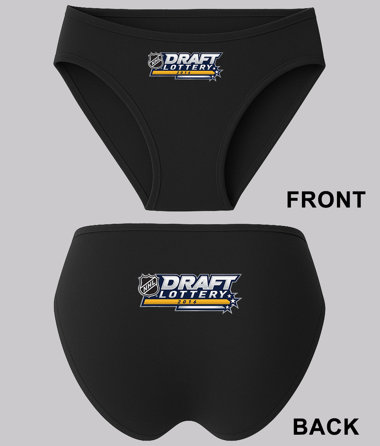 2016 NHL Draft Lottery Hockey Logo Symbol Emblem Customized Design on Women's Plus Size Bikini Brief Underwear