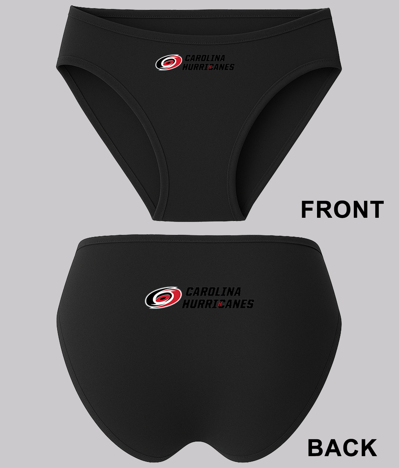 Carolina Hurricanes 2018-19 Hockey Logo Symbol Emblem Customized Design on Women's Plus Size Bikini Brief Underwear