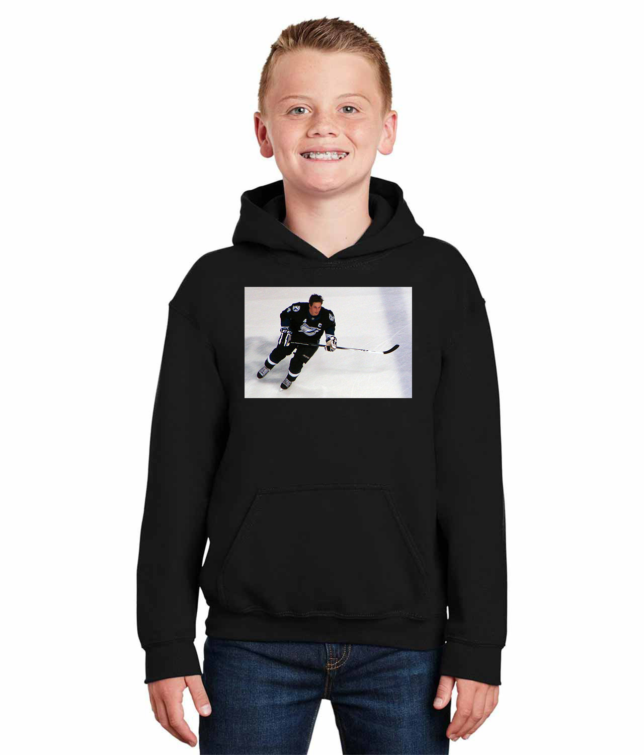 2010 Tampa Bay Lightning Captain Vincent Lecavalier Photo Hockey Logo Symbol Emblem Customized Design on Youth Hoodie