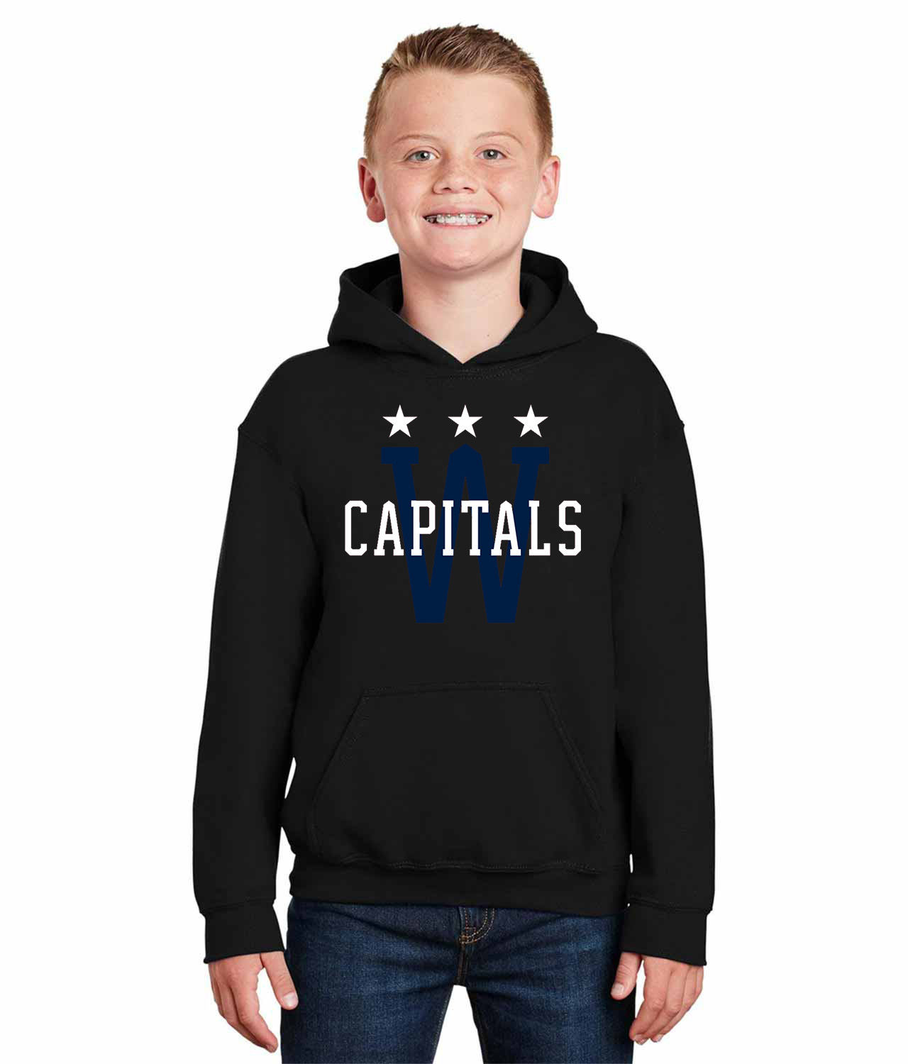 Washington Capitals 2015 NHL Winter Classic At Nationals Park Against Chicago Hockey Logo Symbol Emblem Customized Design on Youth Hoodie