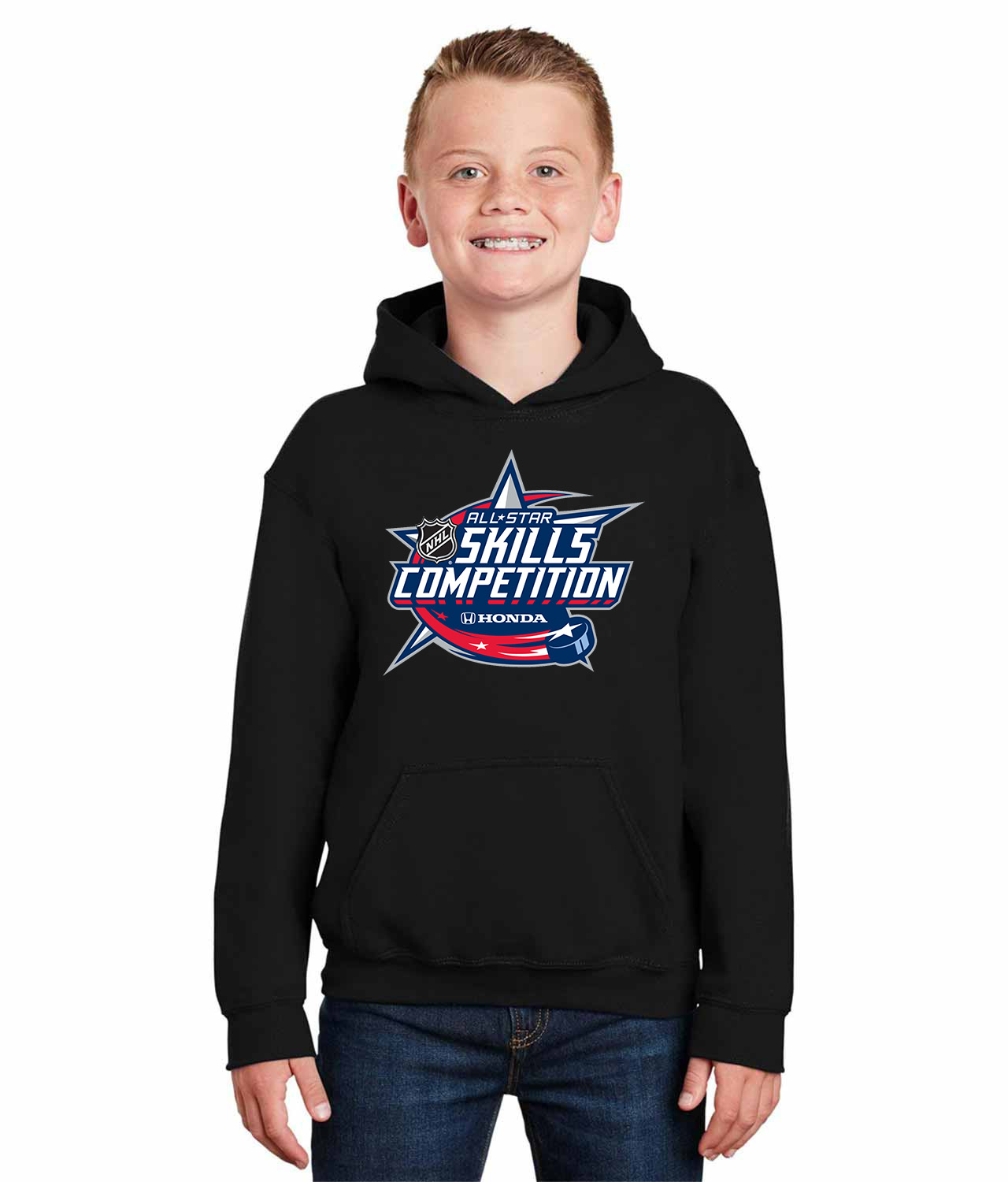 NHL All-Star Game Skills Competition Honda 2015 Hockey Logo Symbol Emblem Customized Design on Youth Hoodie