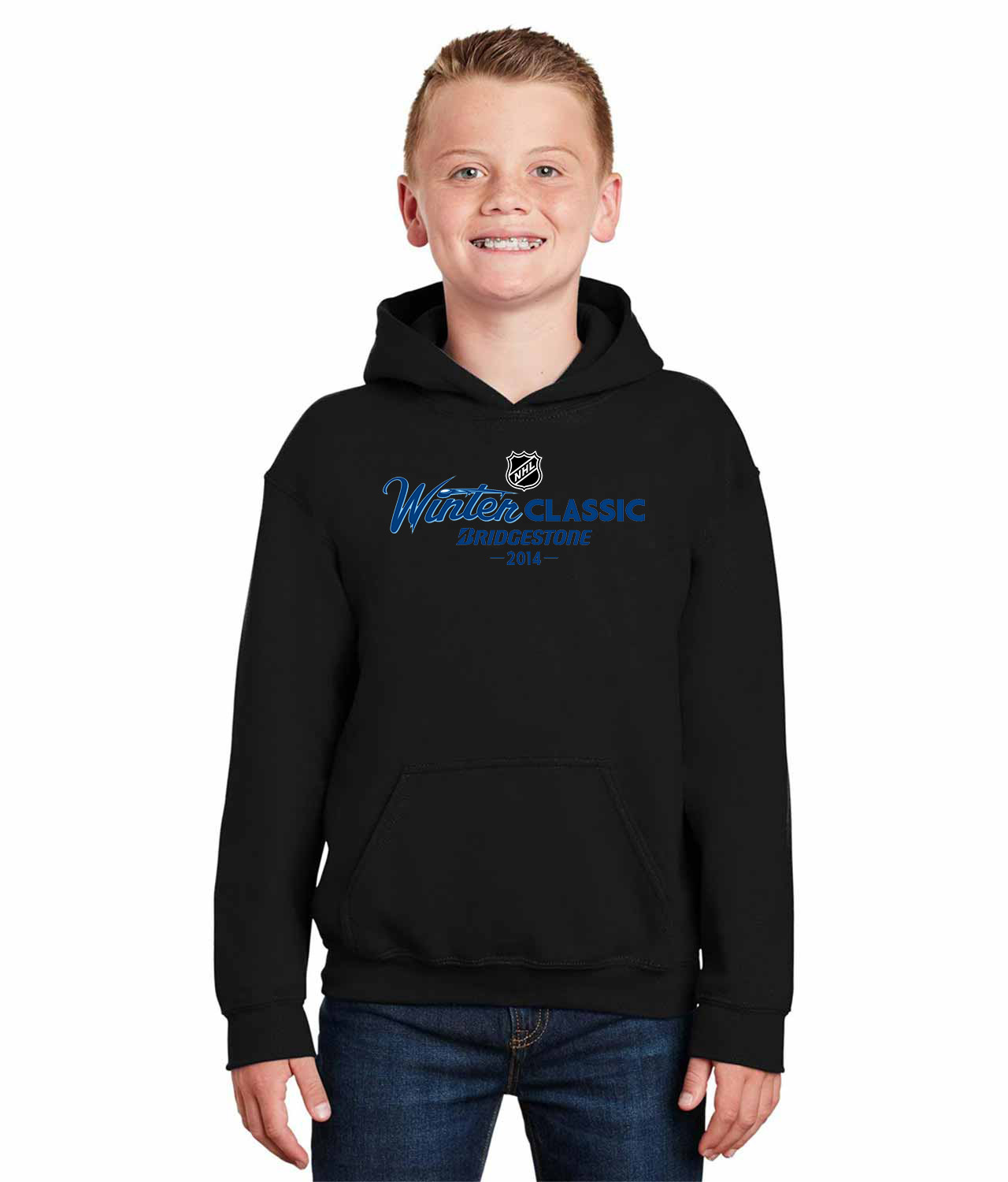 NHL Winter Classic 2013-14 Hockey Logo Symbol Emblem Customized Design on Youth Hoodie