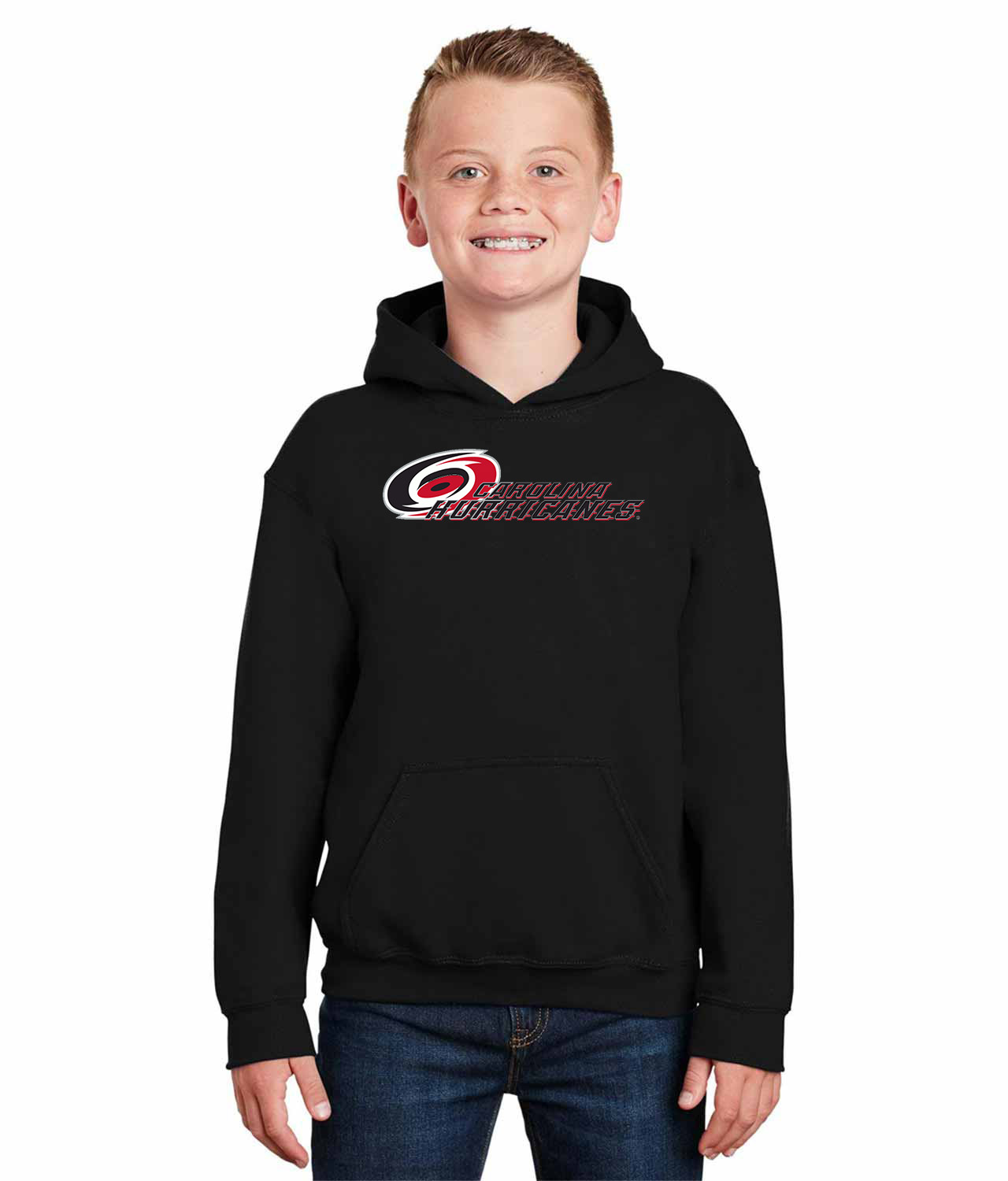 Carolina Hurricanes 2008-2009 Hockey Logo Symbol Emblem Customized Design on Youth Hoodie