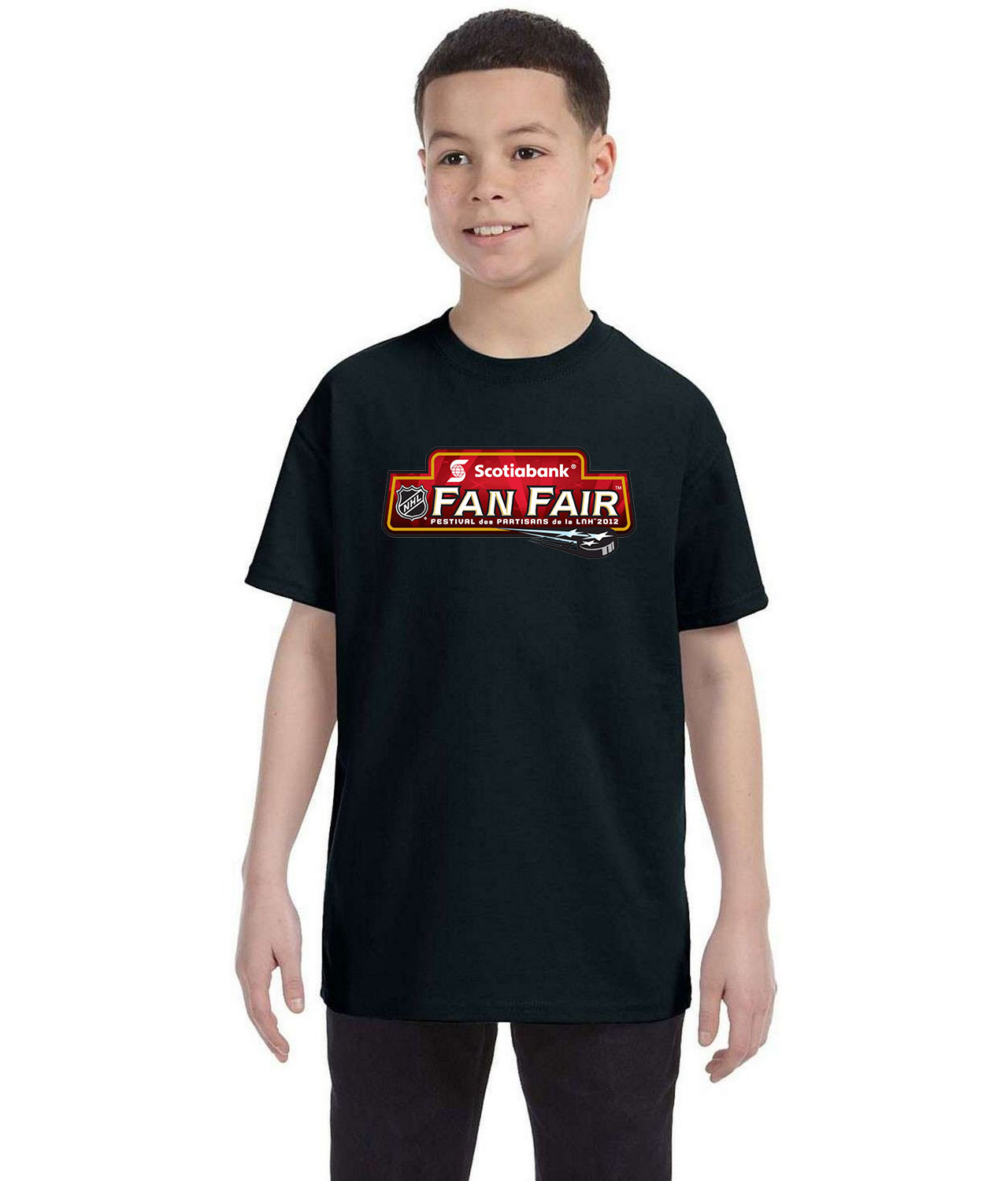 Ottawa Senators Scotiabank NHL Fan Fair Hockey Logo Symbol Emblem Customized Design on Youth T-Shirt Tee