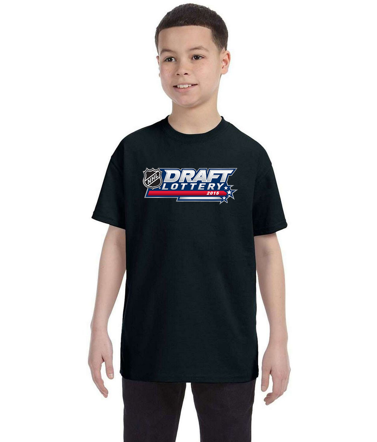 2015 NHL Draft Lottery Hockey Logo Symbol Emblem Customized Design on Youth T-Shirt Tee