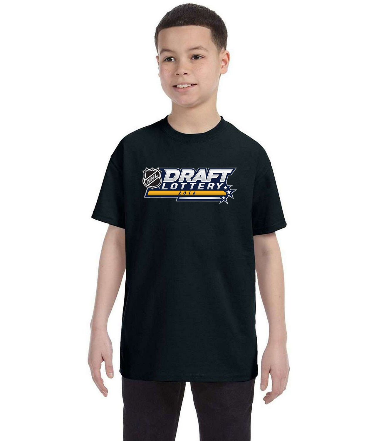 2016 NHL Draft Lottery Hockey Logo Symbol Emblem Customized Design on Youth T-Shirt Tee