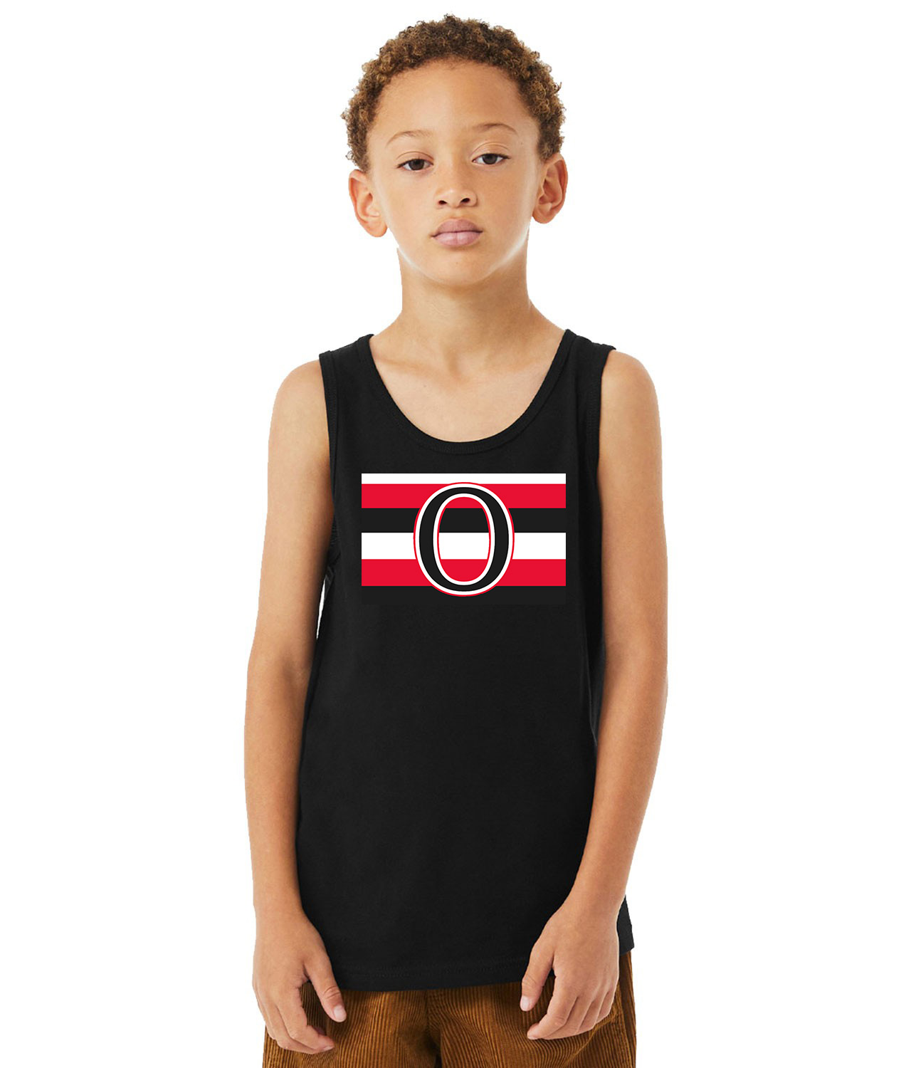 Ottawa Senators Jersey 1930-31 Hockey Logo Symbol Emblem Customized Design on Youth Tank Top