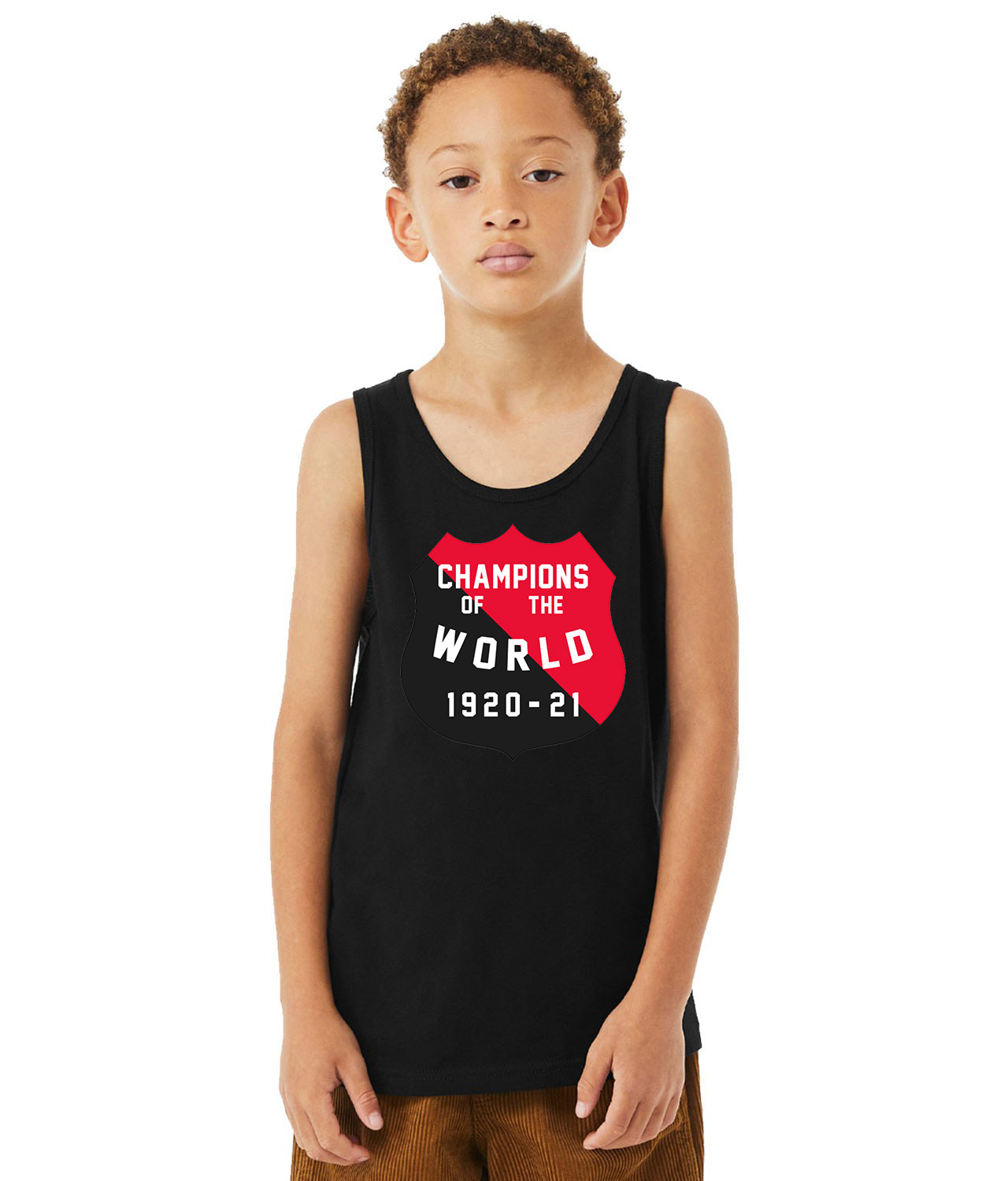 Ottawa Senators World's Champs (Stanley Cup) 1920-21 Hockey Logo Symbol Emblem Customized Design on Youth Tank Top