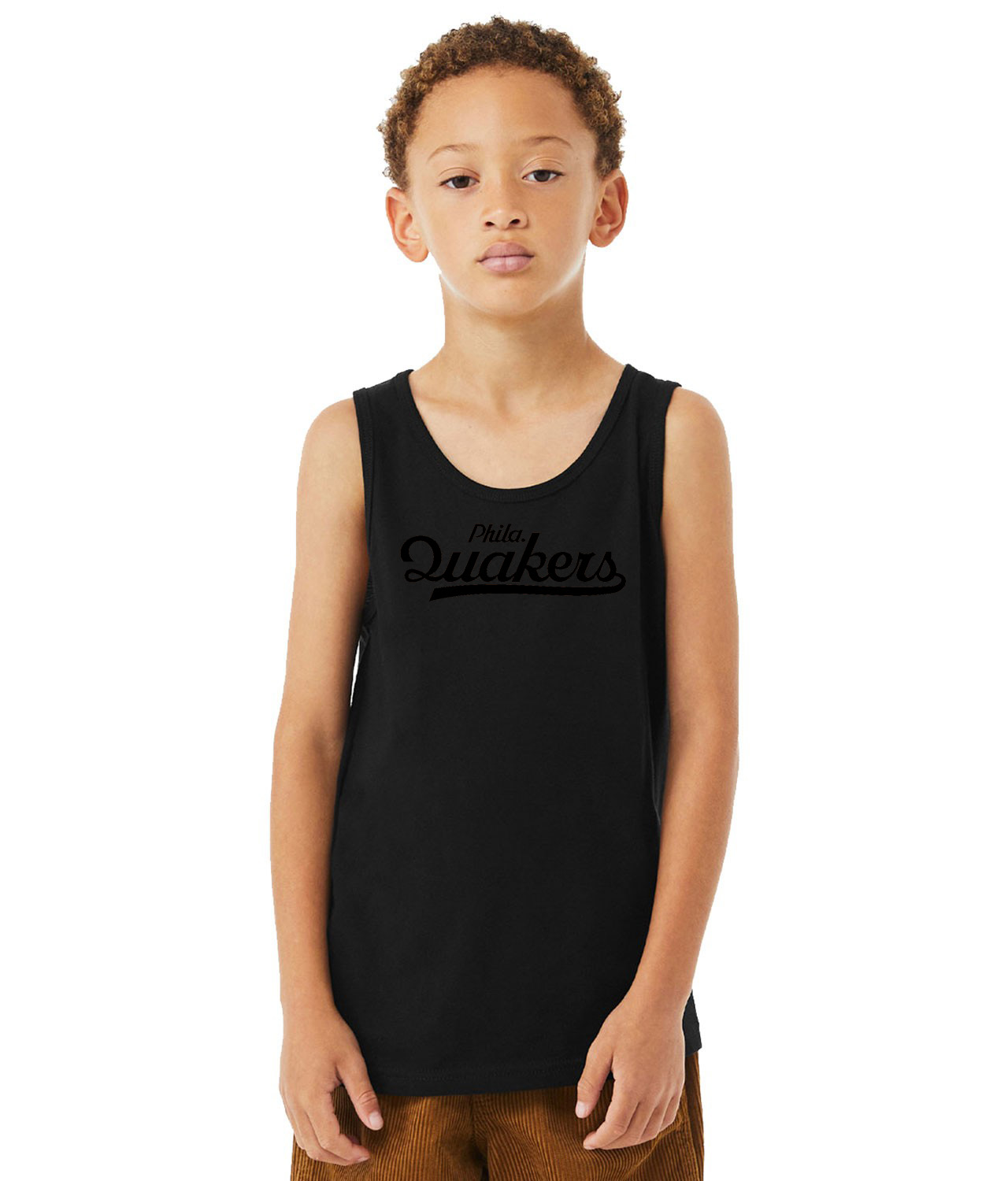Philadelphia Quakers 1930-31 Hockey Logo Symbol Emblem Customized Design on Youth Tank Top