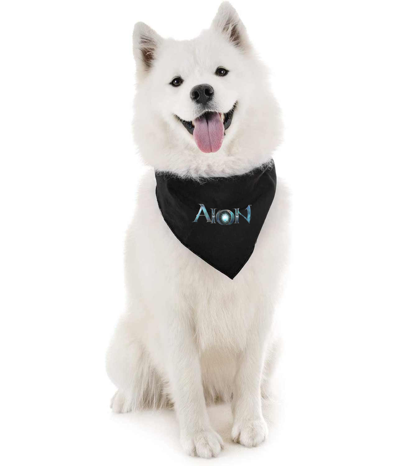 Aion MMORPG Games Logo Symbol Emblem Customized Design on Doggie Puppy Dog Bandana
