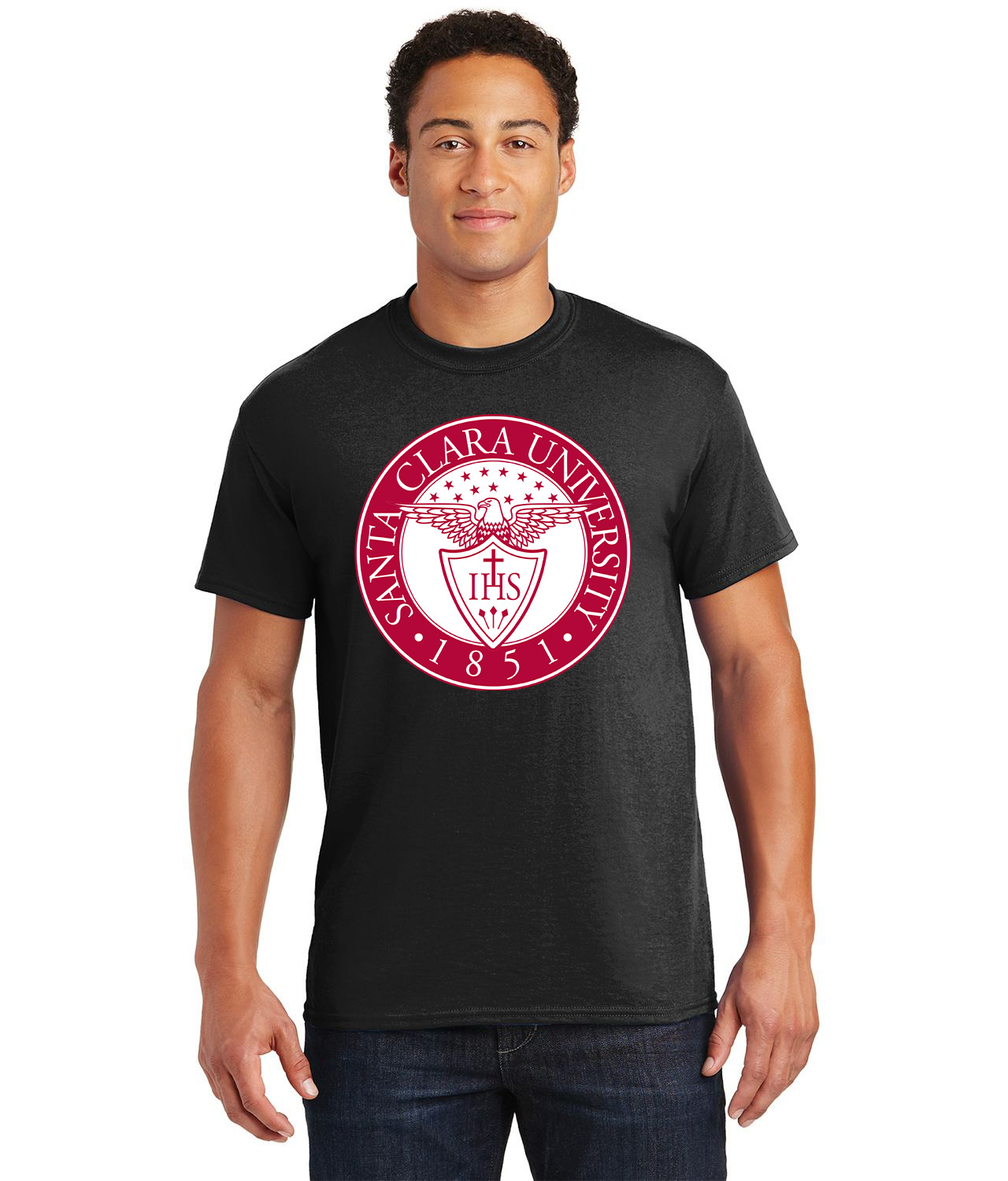 Santa Clara University Logo Customized Design on Unisex Tshirt Tee