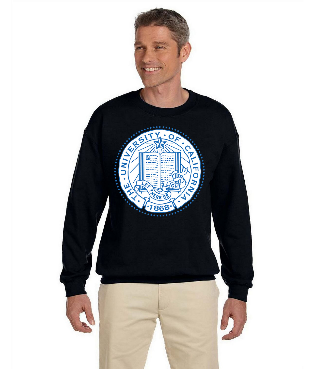 The University of California 1868 Logo Symbol Emblem Customized Design on Unisex Crewneck Sweatshirt