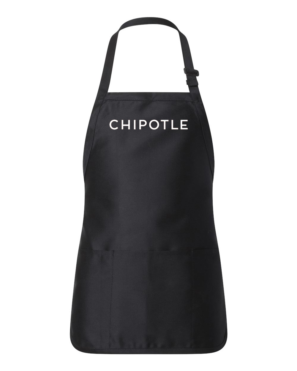 Chipotle Font Mexican Grill Restaurant Logo Symbol Emblem Customized Design on Full-Length Apron with Pouch Pocket - Image 1