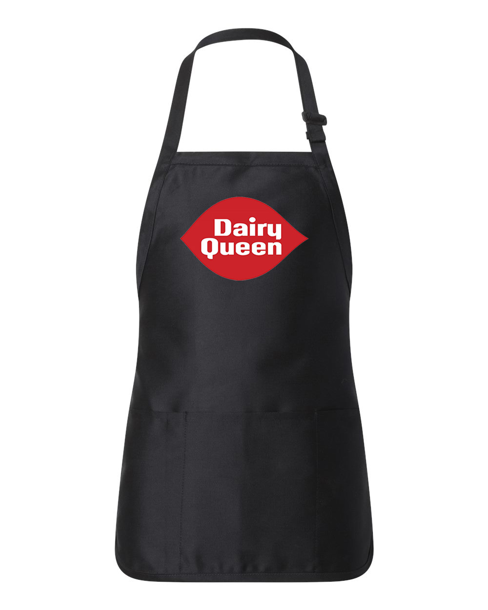 Dairy Queen 1960 Fast Food Restaurant Logo Symbol Emblem Customized Design on Full-Length Apron with Pouch Pocket - Image 1