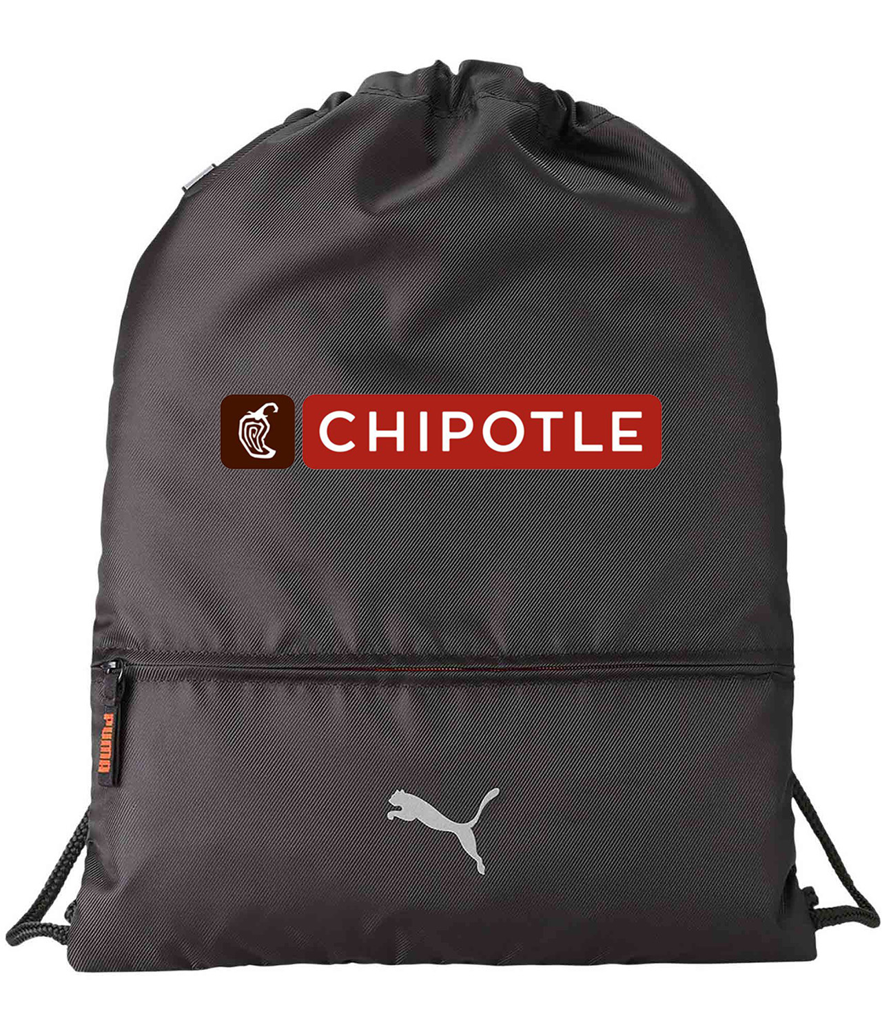 Chipotle 2009 Mexican Grill Restaurant Logo Symbol Emblem Customized Design on Lightweight Drawstring Backpack Bag