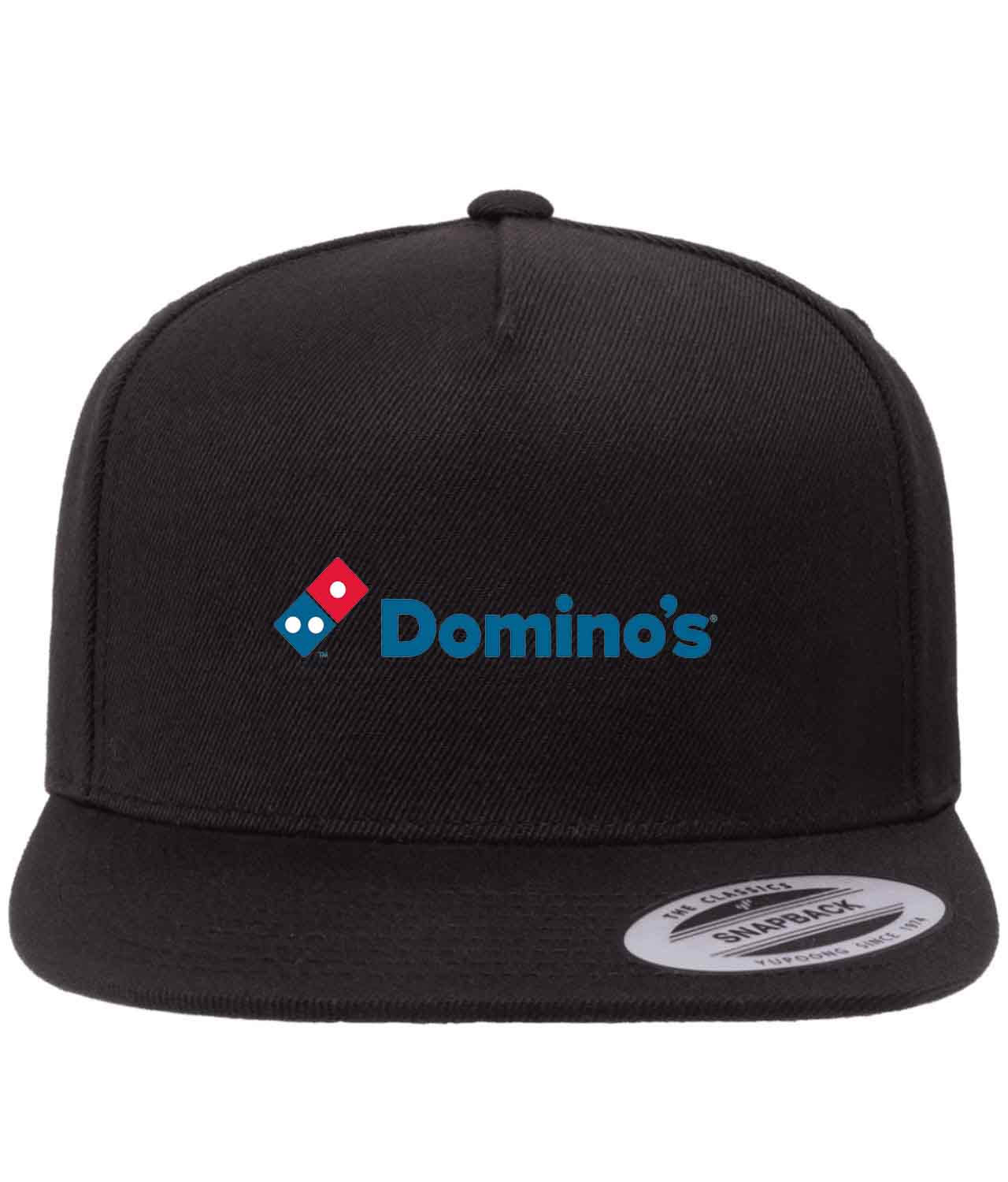 Domino's Pizza Color Restaurant Logo Customized Design on Wool 5-Panel Cap Hat