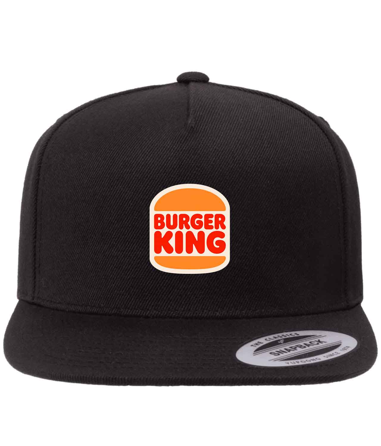 Burger King Fast Food Restaurant Logo Customized Design on Wool 5Panel