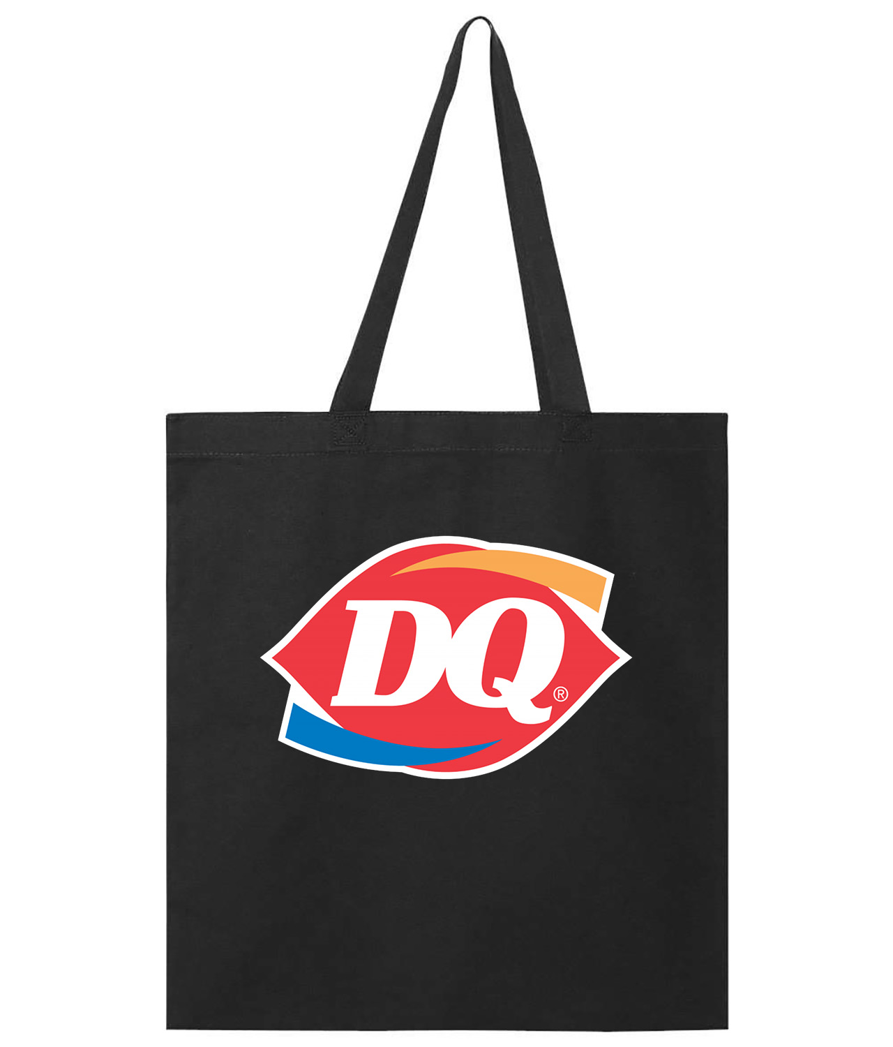 Dairy Queen Fast Food Restaurant Logo Symbol Emblem Customized Design on Promotional Tote Bag