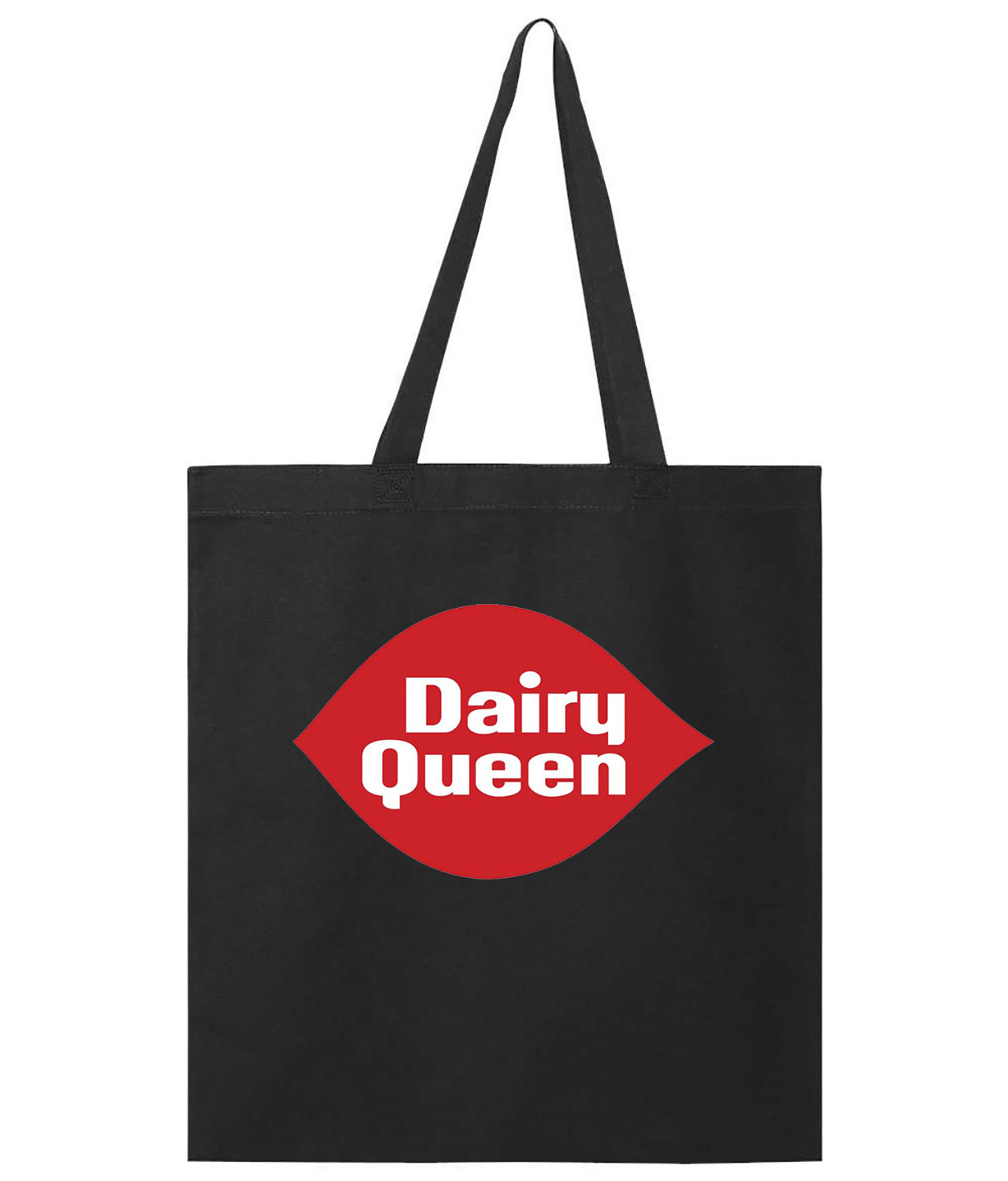 Dairy Queen 1960 Fast Food Restaurant Logo Symbol Emblem Customized Design on Promotional Tote Bag