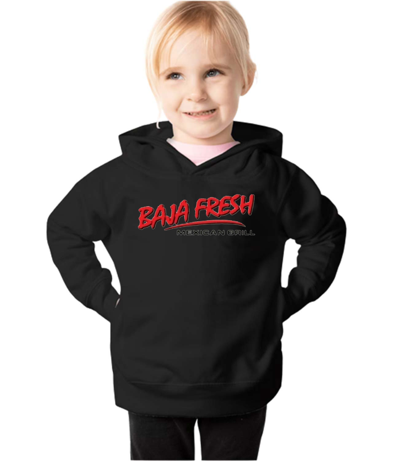 Baja Fresh 2010 Mexican Food Grill Restaurant Logo Symbol Emblem Customized Design on Toddler Pullover Fleece Hoodie