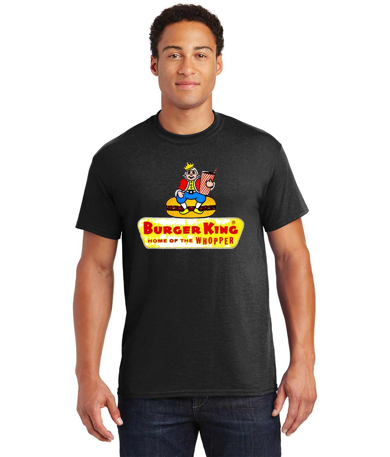 Burger King Home Of The Whopper Fast Food Restaurant Logo Customized Design on  Unisex Tshirt Tee